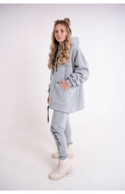 Жіночий теплий спортивний костюм Елана (сірий)