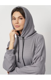 Жіночий костюм у рубчик Лалі (сірий)
