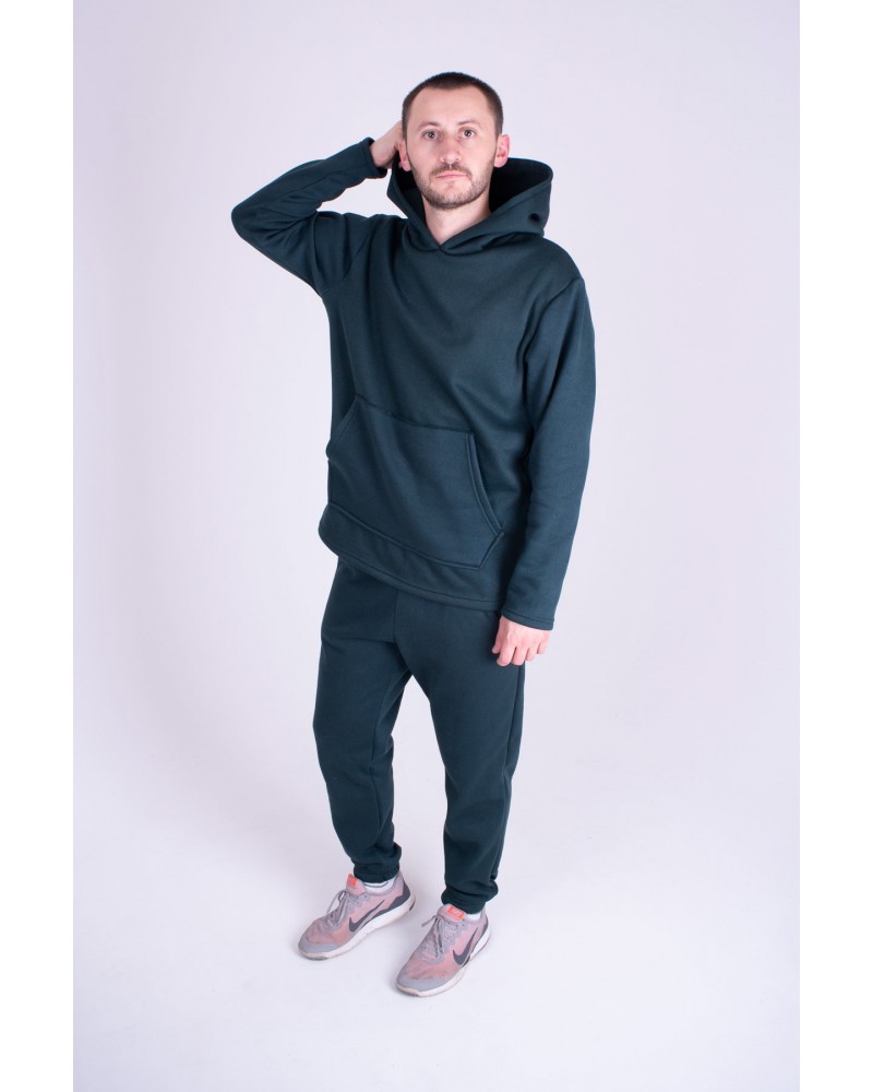 Чоловічий теплий спортивний костюм Ролінс (зелений)