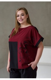 Костюм жіночий літній Кетлін (бордовий)