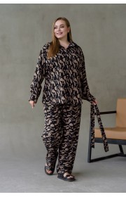 Костюм жіночий літній Риона (коричневий)