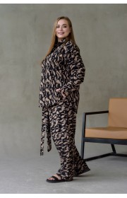 Костюм жіночий літній Риона (коричневий)